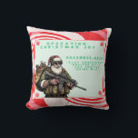 Funny Military/Christmas Santa Cushion<br><div class="desc">Never fail</div>