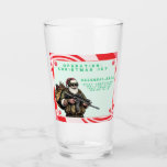 Funny Military/Christmas Santa Glass<br><div class="desc">Never fail</div>