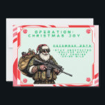 Funny Military/Christmas Santa Holiday Card<br><div class="desc">Never fail</div>