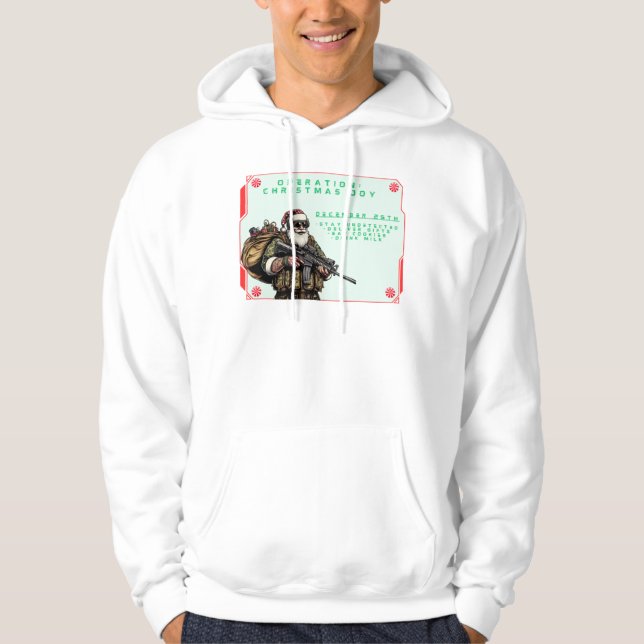 Funny Military/Christmas Santa Hoodie (Front)