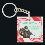 Funny Military/Christmas Santa Key Ring<br><div class="desc">Never fail</div>