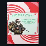 Funny Military/Christmas Santa Notebook<br><div class="desc">Never fail</div>
