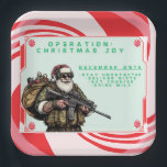 Funny Military/Christmas Santa Paper Plate<br><div class="desc">Never fail</div>