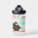 Funny Military/Christmas Santa Water Bottle<br><div class="desc">Never fail</div>