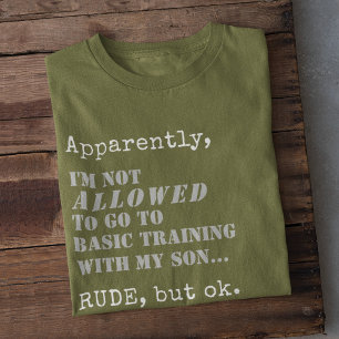 Funny Military Mum Basic Training Boot Camp Gift T-Shirt