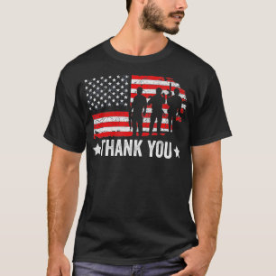 Funny Military US Flag Apparel Thank You American T-Shirt