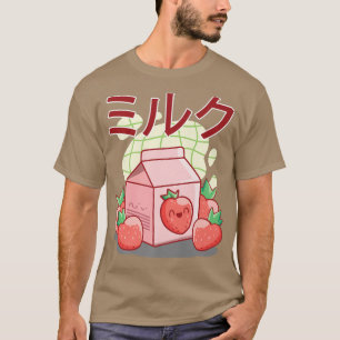 Funny Milk Retro 90s Shake Japanese Kawaii Strawbe T-Shirt