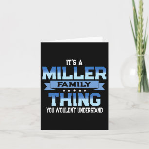 Funny Miller Family Reunion Tee Matching Vacation Card