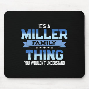 Funny Miller Family Reunion Tee Matching Vacation Mouse Mat