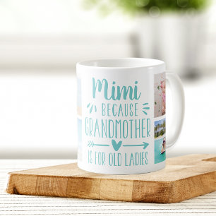 Funny Mimi Grandchildren Names & Photo Collage Coffee Mug