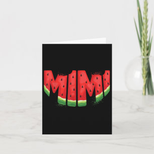 Funny Mimi Watermelon Summer Fruit Family Matching Card