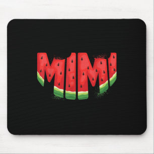 Funny Mimi Watermelon Summer Fruit Family Matching Mouse Mat