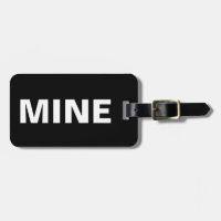 Funny Mine Black Luggage Tag