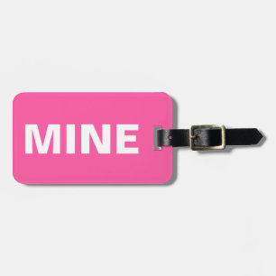 Funny Mine Pink Luggage Tag