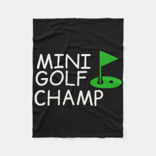 Funny Mini Golf Design Fleece Blanket