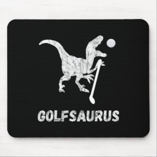 Funny Mini Golf Player Golf Dinosaur Golfer T-rex  Mouse Mat