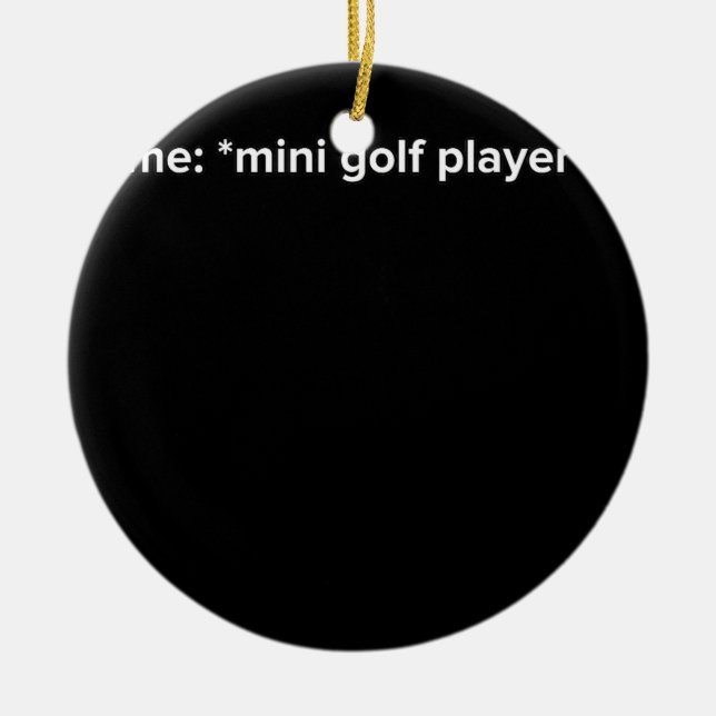 Funny Mini Golf Player Meme  Ceramic Tree Decoration (Front)
