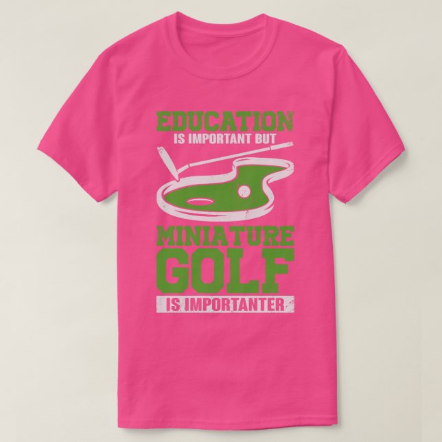 Funny Miniature Crazy Golf Player Gift  T-Shirt (Design Front)