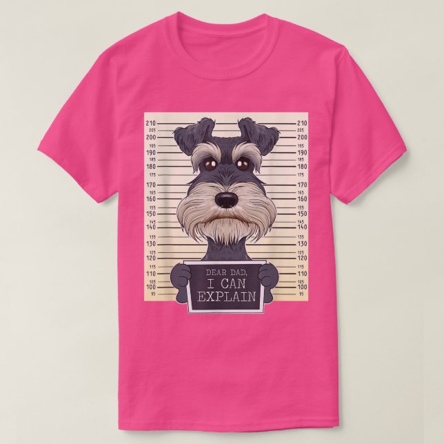 Funny Miniature Schnauzer Dad I Miniature Schnauze T-Shirt (Design Front)