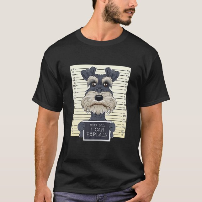 Funny Miniature Schnauzer Dad I Miniature Schnauze T-Shirt (Front)