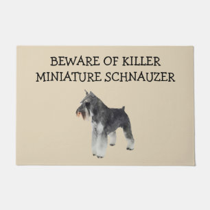 Funny Miniature Schnauzer Dog Breed Welcome Doormat