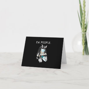 Funny Miniature Schnauzer Ew People Dog Lover Gift Thank You Card
