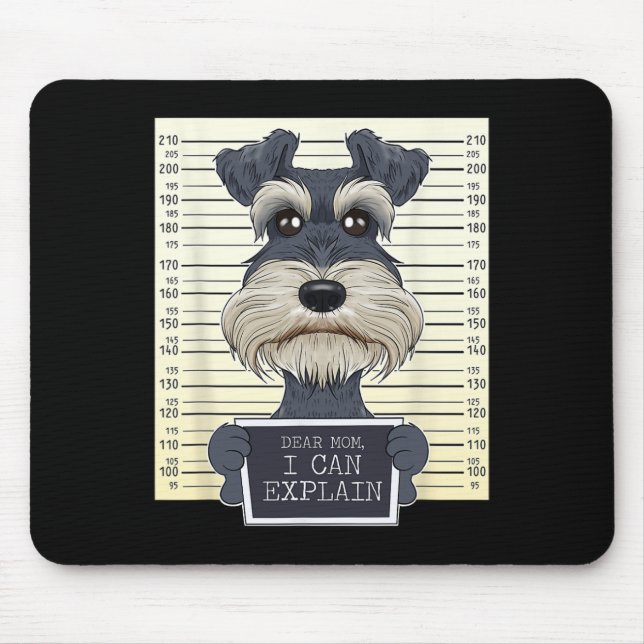 Funny Miniature Schnauzer Mum I Miniature Schnauze Mouse Mat (Front)