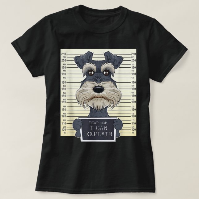 Funny Miniature Schnauzer Mum I Miniature Schnauze T-Shirt (Design Front)