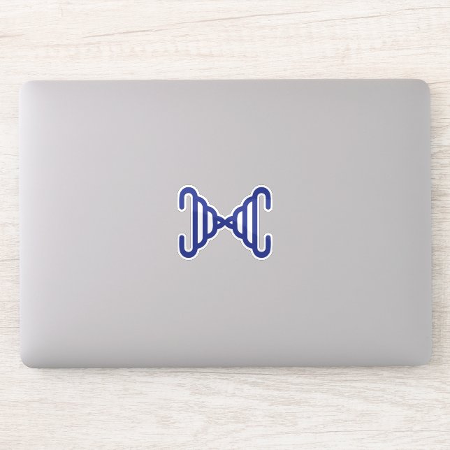 Funny Minimal Blue line Letter X Monogram (Computer)