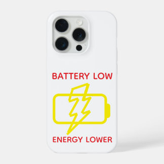 Funny Minimal Low Battery Warning Phone Case 
