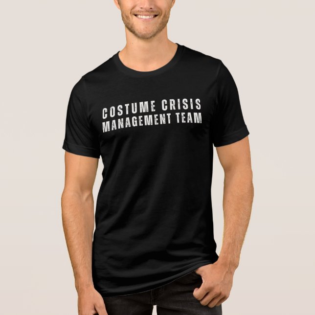 Funny Minimalist Halloween Costume Simple  Tri-Blend Shirt (Front)