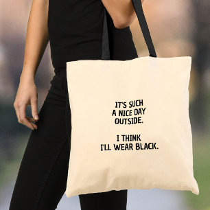 Funny Minimalist Tote Bag for Fashionably Moody