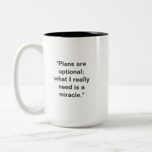 Funny Miracle Mug Plans are Optional Humour