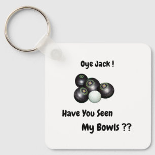Funny Missing Lawn Bowls, Keychain