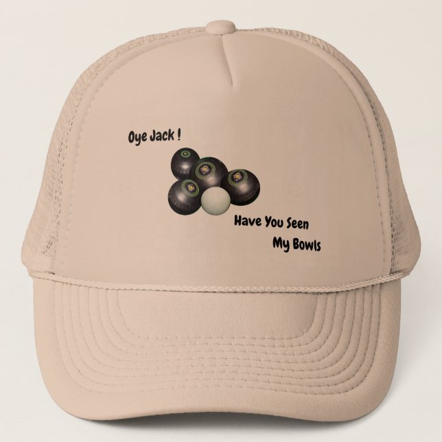 Funny Missing Lawn Bowls, Truckers Hat (Front)