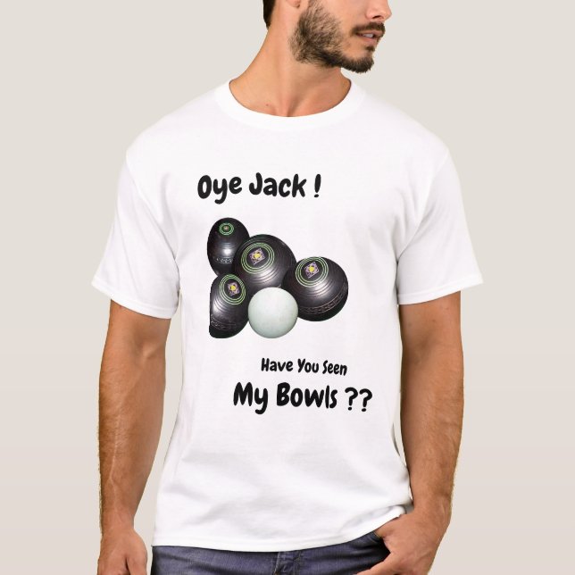 Funny Missing Lawn Bowls, Tshirt (Front)