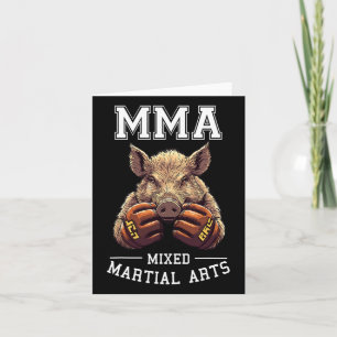 Funny Mma Boar Thai Boxing Cage Fighting  Card
