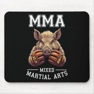 Funny Mma Boar Thai Boxing Cage Fighting Mouse Mat