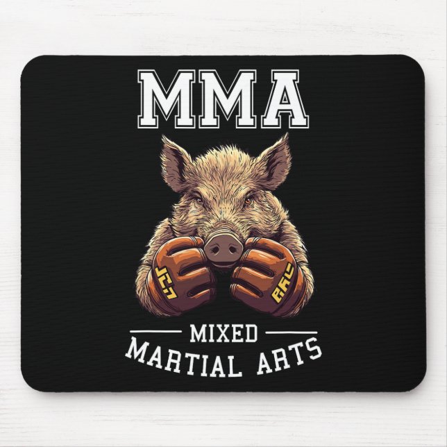 Funny Mma Boar Thai Boxing Cage Fighting  Mouse Mat (Front)