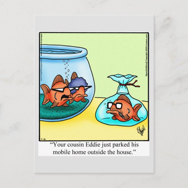 Funny Mobile Home Humour Postcard (Front)
