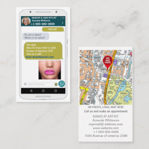  funny mobile photo map business car  business card