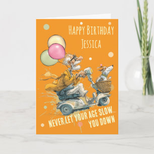 Funny Mobility Scooter Birthday Card