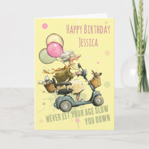 Funny Mobility Scooter Birthday Card