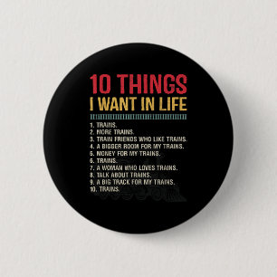 Funny Model Railroad Conductor Train Lover Locomot 6 Cm Round Badge