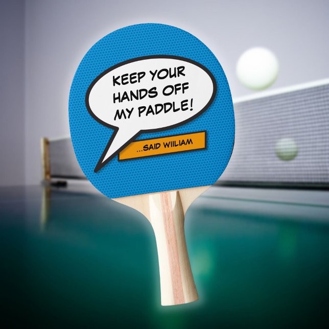 Funny Modern Cool Personalised Speech Bubble Ping Pong Paddle (Funny Modern Cool Personalized Speech Bubble Ping Pong Paddle)