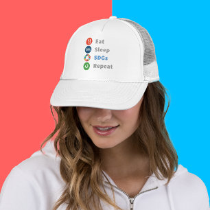 Funny Modern Cute Trendy Sustainability Goals 2030 Trucker Hat