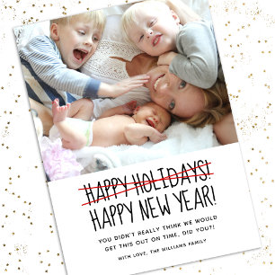 Funny Modern Happy New Year Holiday Card