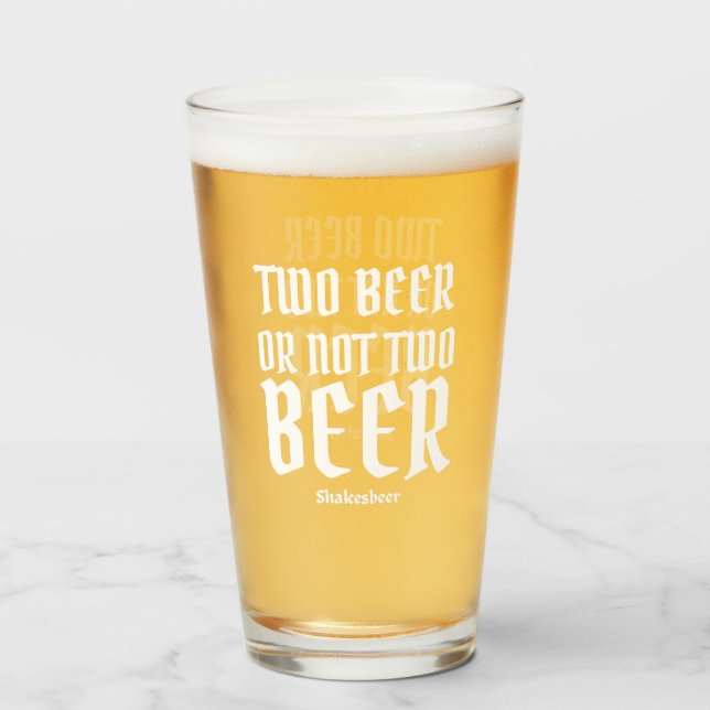 Funny Modern Pint Beer  Glass (Front Filled)