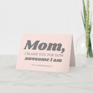 Funny Modern Retro Mothers Day Card