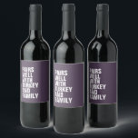 Funny Modern Thanksgiving Wine Label<br><div class="desc">Want to know what this wine pairs well with? Turkey and family. Nothing goes better with family than wine. This funny wine label that can be customised with your own wording ( like "pairs well with in-laws" or "pairs well with lumpy mashed potatoes") matches the modern Thanksgiving invitation suite by...</div>